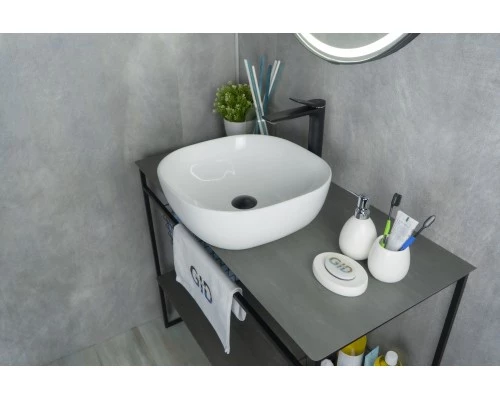 Раковина Gid D1301 51180 накладная белая 42.5x42.5x14.5