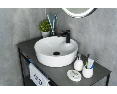 Раковина Gid D1306 51181 накладная белая 44x44x14