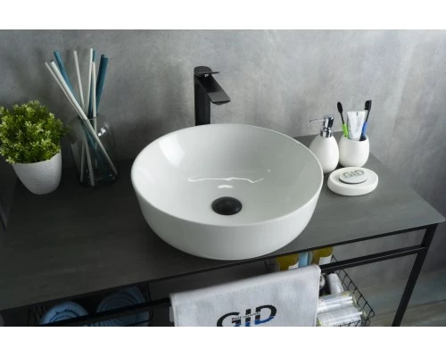 Раковина Gid D1315 51182 накладная белая 41.5x41.5x13.5