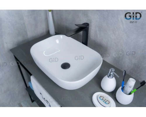 Раковина Gid D1333 51183 накладная белая 46x32.5x13.5