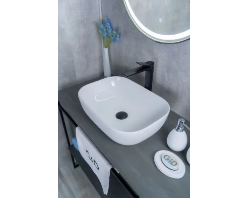 Раковина Gid D1333 51183 накладная белая 46x32.5x13.5