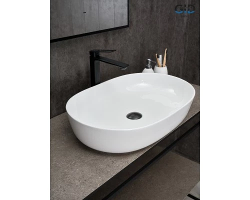 Раковина Gid D1348 51204 накладная белая 61x41x13.5