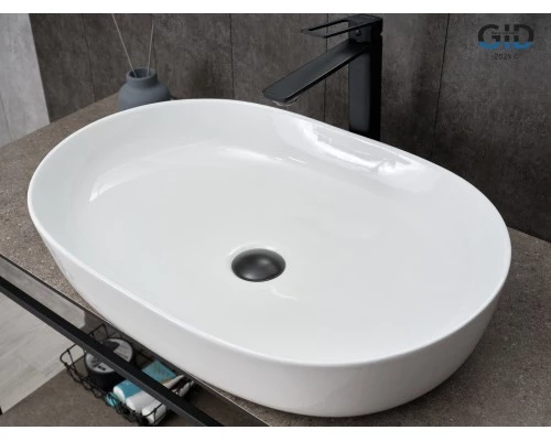 Раковина Gid D1348 51204 накладная белая 61x41x13.5