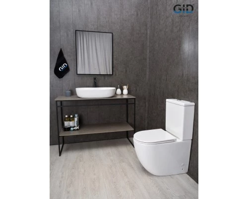 Раковина Gid D1348 51204 накладная белая 61x41x13.5