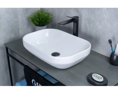 Раковина Gid D1468 51195 накладная белая 50x36x14.5