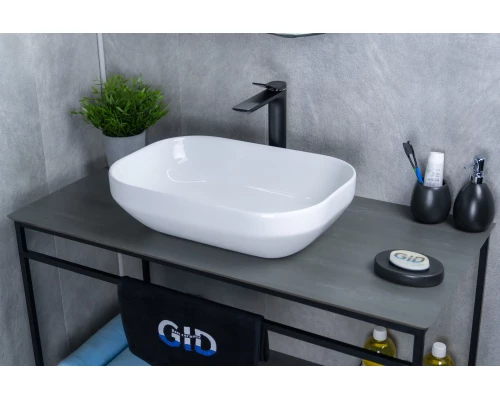 Раковина Gid D1468 51195 накладная белая 50x36x14.5