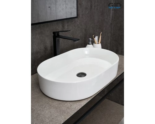 Раковина Gid D1479 51203 накладная белая 61x38.5x12