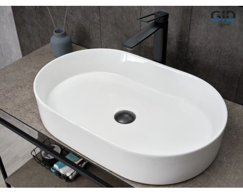 Раковина Gid D1479 51203 накладная белая 61x38.5x12