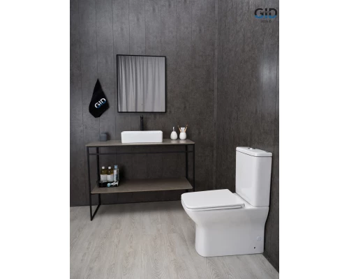 Раковина Gid N1104 51224 накладная белая 46x23x12