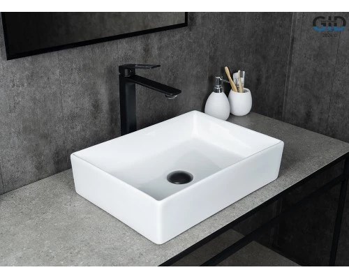 Раковина Gid N1204 51225 накладная белая 45x32x11