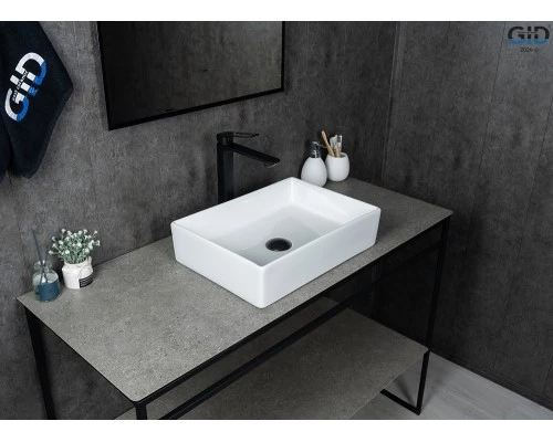 Раковина Gid N1204 51225 накладная белая 45x32x11