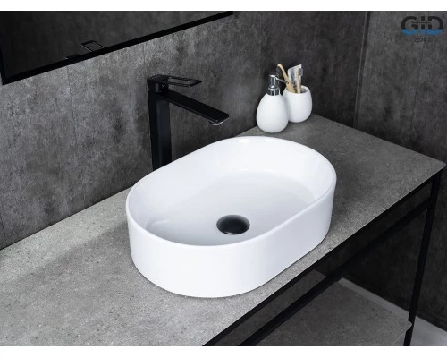 Раковина Gid N1330 51239 накладная белая 46.5x32x12