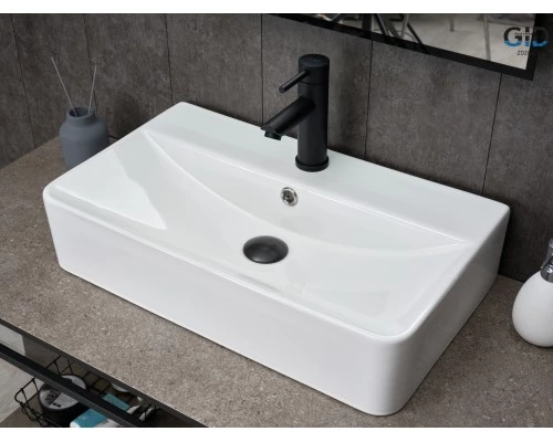 Раковина Gid N1344 51226 накладная белая 61x35.5x14