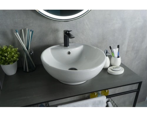 Раковина Gid N9001 51101 накладная белая 45x45x17