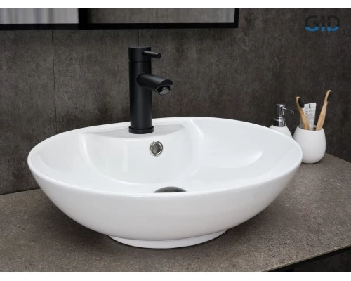 Раковина Gid N9005 51206 накладная белая 51x41x15