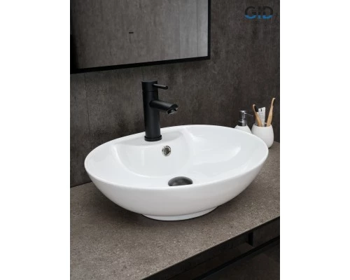 Раковина Gid N9005 51206 накладная белая 51x41x15