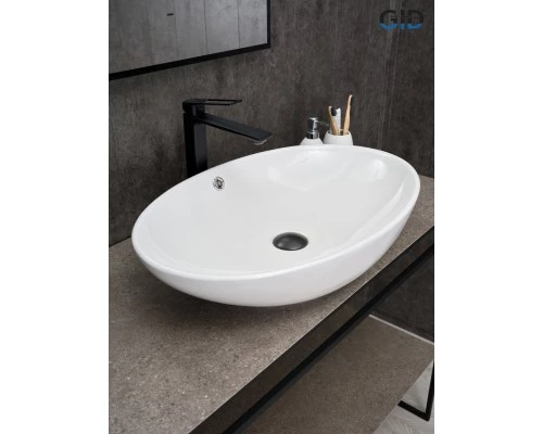 Раковина Gid N9007 51207 накладная белая 63.5x41.5x15