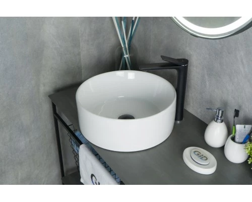 Раковина Gid N9011 51105 накладная белая 40x40x15