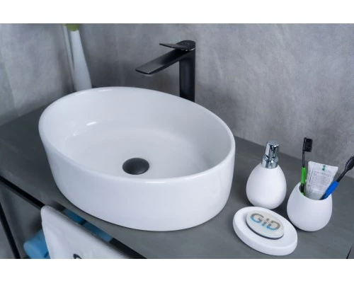 Раковина Gid N9012 51106 накладная белая 50x36x14
