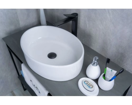 Раковина Gid N9012 51106 накладная белая 50x36x14