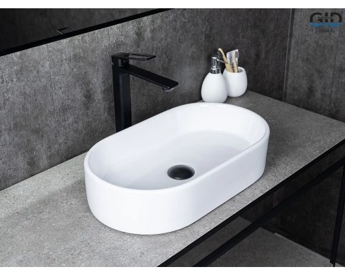Раковина Gid N9020 51209 накладная белая 52.5x30.5x11.5