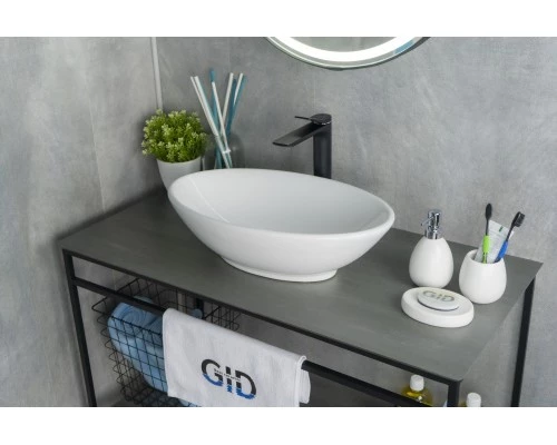 Раковина Gid N9021 51109 накладная белая 52x32x14