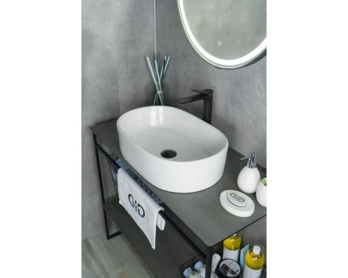 Раковина Gid N9025 51111 накладная белая 56x35x14