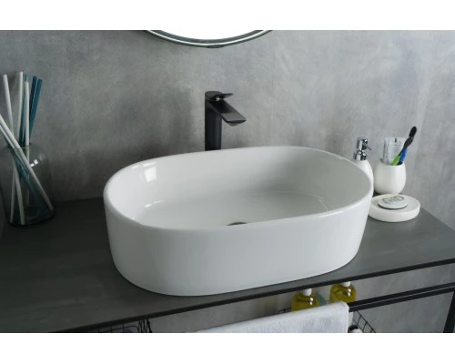 Раковина Gid N9025 51111 накладная белая 56x35x14