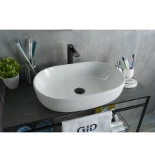 Раковина Gid N9026a 51112 накладная белая 60x40x15