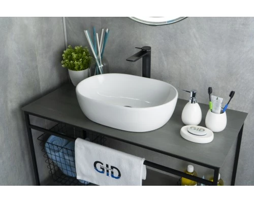 Раковина Gid N9026b 51113 накладная белая 48x35x13.5