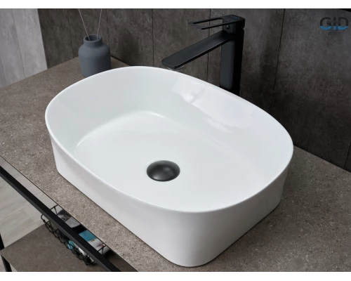 Раковина Gid N9028 51233 накладная белая 53x36x14