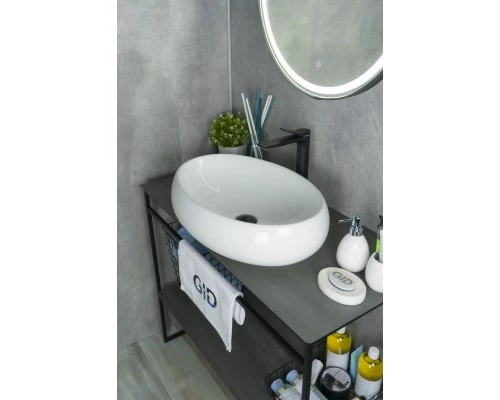 Раковина Gid N9030a 51114 накладная белая 60x41x15