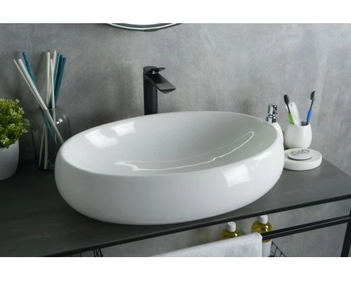 Раковина Gid N9030a 51114 накладная белая 60x41x15