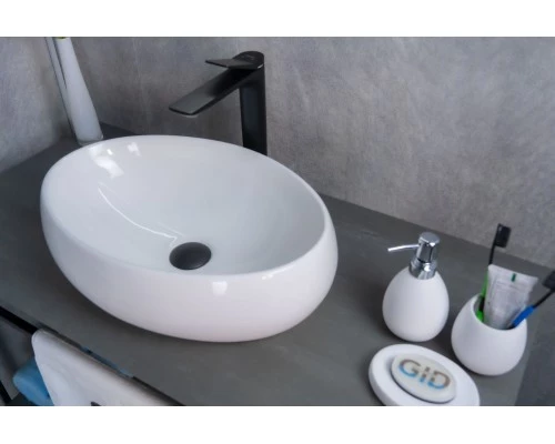 Раковина Gid N9030b 51115 накладная белая 48x34x15