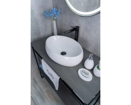 Раковина Gid N9030b 51115 накладная белая 48x34x15