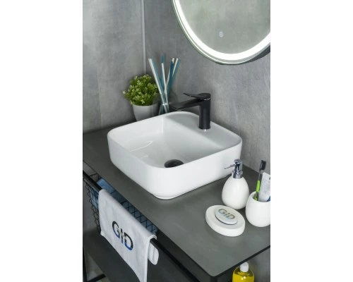 Раковина Gid N9044 51165 накладная белая 38.5x38.5x14