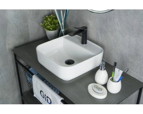 Раковина Gid N9044 51165 накладная белая 38.5x38.5x14
