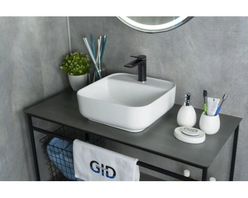 Раковина Gid N9044 51165 накладная белая 38.5x38.5x14