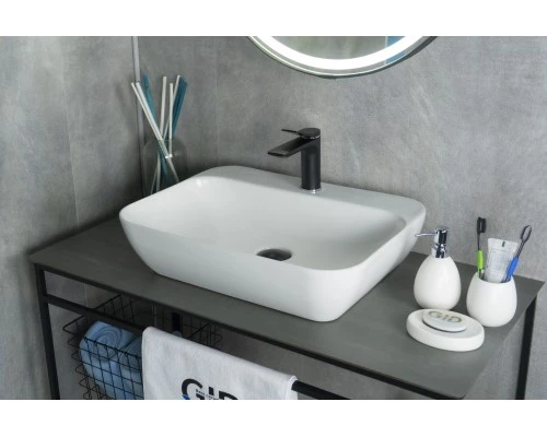 Раковина Gid N9047 51184 накладная белая 55x42x15