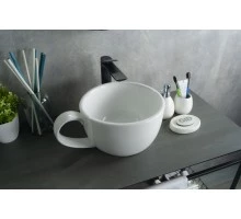 Раковина Gid N9055 51186 накладная белая 40x30x18