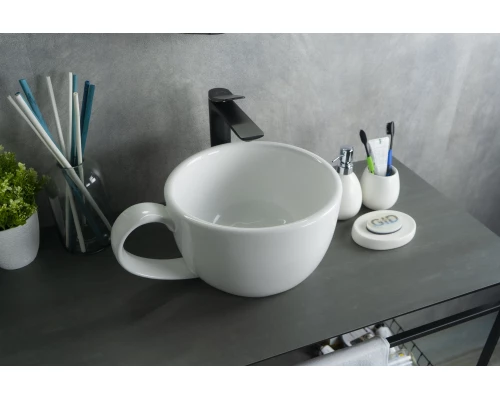 Раковина Gid N9055 51186 накладная белая 40x30x18