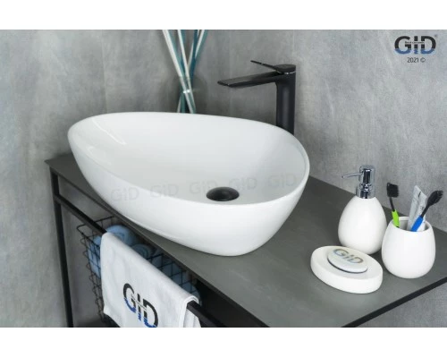 Раковина Gid N9062 51117 накладная белая 66.5x44x15