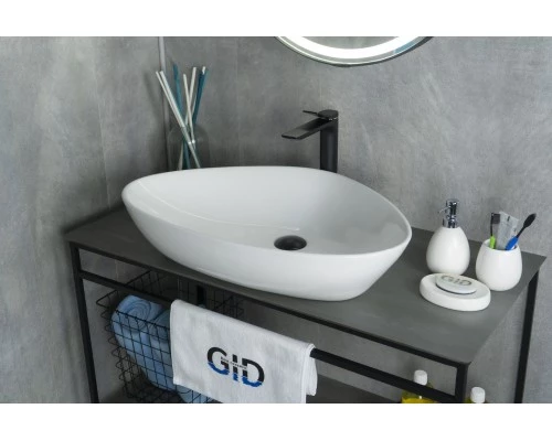 Раковина Gid N9062 51117 накладная белая 66.5x44x15