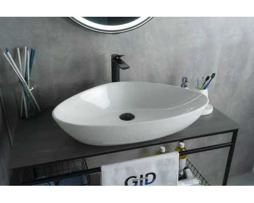 Раковина Gid N9062 51117 накладная белая 66.5x44x15