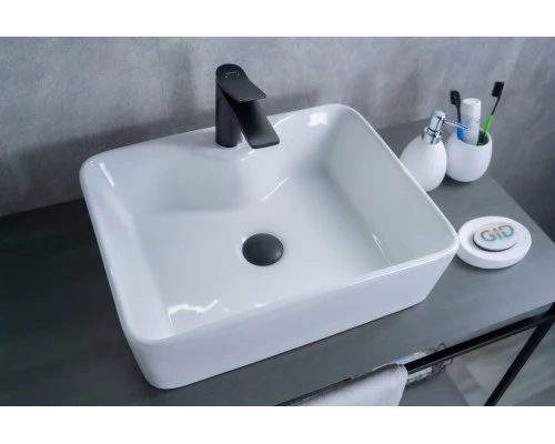 Раковина Gid N9091 51176 накладная белая 48x37x13