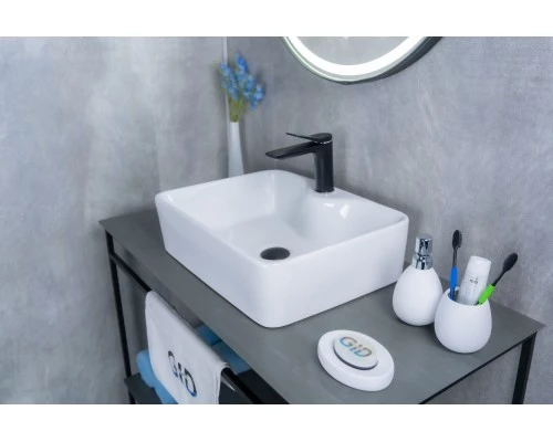 Раковина Gid N9091 51176 накладная белая 48x37x13