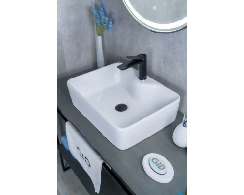 Раковина Gid N9091 51176 накладная белая 48x37x13