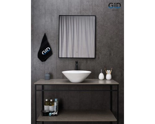 Раковина Gid N9102 51210 накладная белая 42x42x15