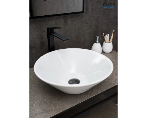 Раковина Gid N9102 51210 накладная белая 42x42x15