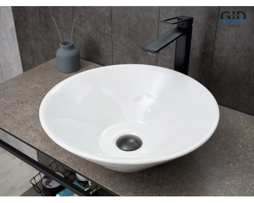 Раковина Gid N9102 51210 накладная белая 42x42x15